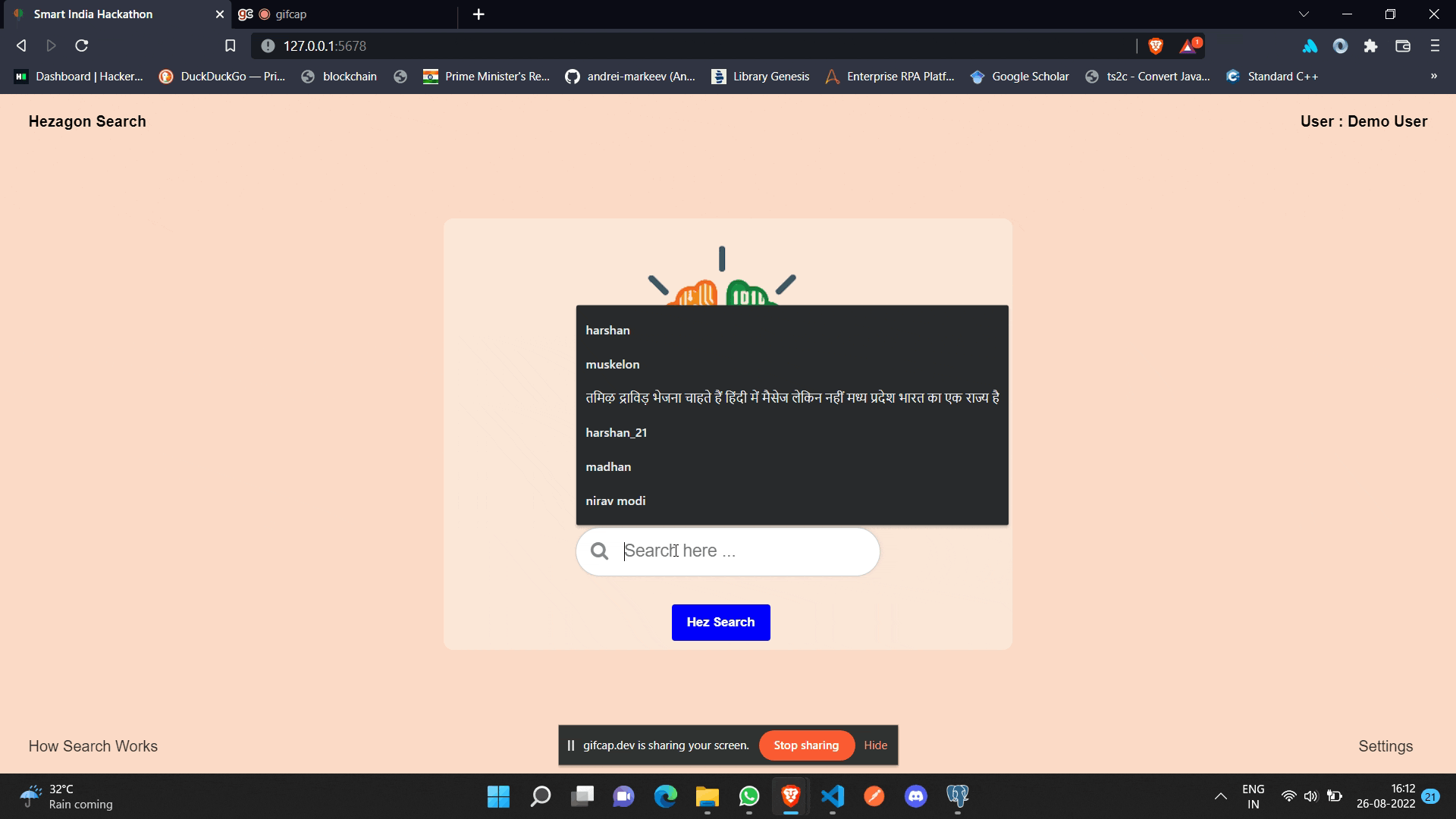 Real-time Multimedia File Indexer β Smart India Hackathon - Project screenshot showcasing Implemented a GPU-accelerated TF-IDF and NLP pipeline to index 1,000+ multimedia files within 2 seco...